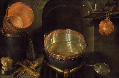 Stillleben mit Küchenutensilien, 17. Jahrhundert